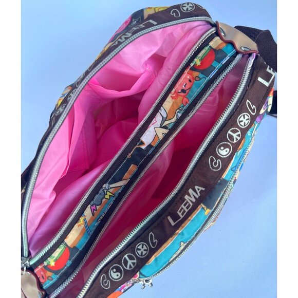 LEEMA Pirate Cartoon Bag Colorful Zipper Asian Cartoons Print Crossbody Purse - Picture 5 of 9